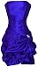 Strapless Satin Bubble Dress Prom Formal Holiday Party Cocktail Gown Bridesmaid, Medium, royal