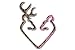 Pink Camo Buck & Doe Deer Heart Browning Car Truck SUV Window Sticker Decal 10x8