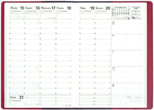 Quo Vadis University 2831 For Year 2014 - 2015 Academic Soho Black 12 Months August to July 4" x 6" (10 x 15 cm) Weekly Pocket with Address Book Plain Edge Made in the USA