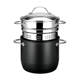 Tefal Jamie Oliver Hard Anodised Pasta Pot and Insert