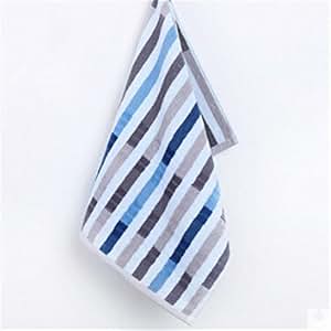 Amazon.com - Tender Towels Blue and Grey Stripes Hand Towels Cut Pile ...