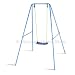 Kids Single Junior Swing Set - Childrens Outdoor Garden Swing - Blue