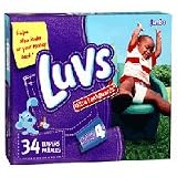 Luvs Diapers Jumbo Size, Ultra Leakguard- 34 per pack, 4 per case