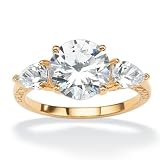 10K Gold DiamonUltra&trade; Cubic Zirconia Ladies Ring