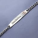 316L Surgical Stainless Diabetes Bracelet - 6 thru 8 inch
