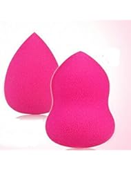Beauty: 2pcs Bottle Gourd Flawless Smooth Makeup Powder Puff Beauty Sponge Blender Foundation Water Droplets Shaped Puff Pro Beauty Makeup Sponge (Random Color) - Mokale