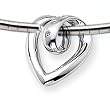 Diamond and Sterling Silver Slide on 16" Cubetto 3mm Chain