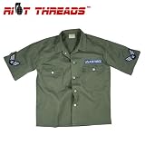 Vintage OD Army Air Corp 2-Pocket Short Sleeve BDU Shirt, Olive Drab, Small