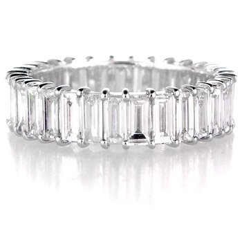 Diamond Platinum Eternity Wedding Band Ring