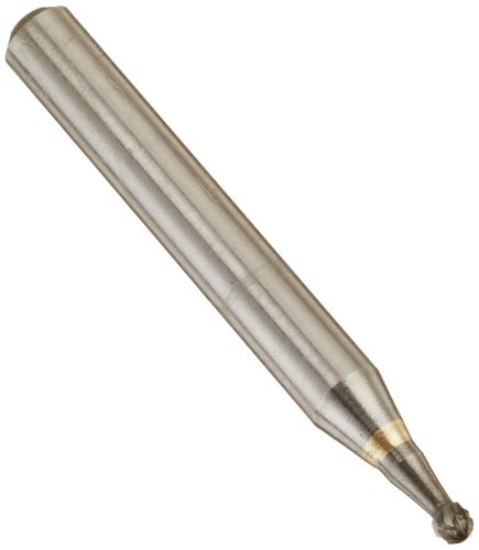 Drill America SD-11 Carbide Burr/Rotary File Ball-End Double Cut for Die Grinder 1/8" Dia. x 3/32" Cut Length with 1/4" Shank and 2" Overall Length, DUL Series