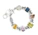 7.5"+1" Extension Toggle Bracelet Featuring Moonstone, Labradorite, Lemon Quartz,Amethyst and Citrine