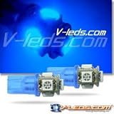 2 BLUE HIGH PWR SMT 5 LED LIGHT BULBS 194 168 158 2821