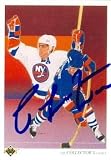 Pat LaFontaine Autographed/Hand Signed Hockey Card (New York Islanders) 1990 Upper Deck CC #306