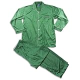 Famous Brand - Mens Long Sleeve Pajamas, Pea Green