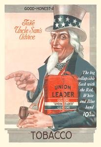 12 X 18 Stretched Canvas Poster Take Uncle Sam's Advice - Union Leader Tobacco
