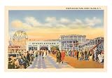 Steeplechase Park, Coney Island, New York City Art Poster Print, 18x13