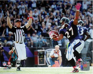 Ray Rice signed Baltimore Ravens 16x20 Photo TD Celebration- Steiner Hologram