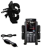 Samsung SGH-i550 Auto Vent Holder with Car Charger - Uses Gomadic TipExchange