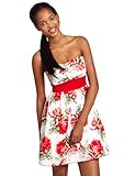 IMAGE OF Trixxi Juniors Emma Poplin Dress, Off White/Red, 11