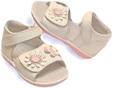 Ciao Bimbi wunderschoene Sandalen mit Blume, Klett, weiss, Leder