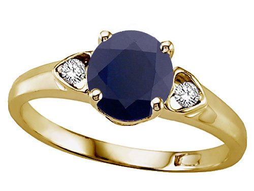 1.54 cts Genuine Sapphire Ring - 14kt White or Yellow Gold FREE GIFT BAG!