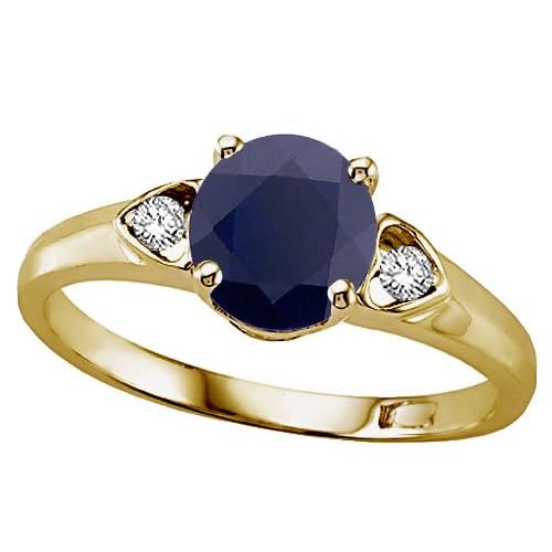 1.54 cts Genuine Sapphire Ring - 14kt White or Yellow Gold
