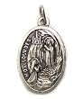 Our Lady of Lourdes Oxidized Medal - MADE IN ITALY