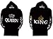 Couple Matching King and Queen Hoodie Color Black Hooded Sweatshirt . Price Including 2 Hoodies