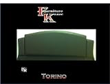 Faux leather shaped 4ft brown headboard