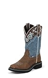 Justin Boots Women's Gypsy Collection 11" Soft Toe Boot,Aged Bark/Tiera Blue,10.5 B US
