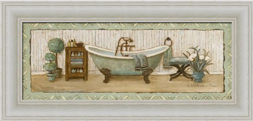 My Peaceful Bath II by Charlene Olson Victorian Bathroom Decor Art Print Framed Picture