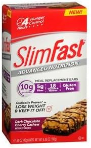 Advanced Nutrition 10g Protein Meal Replacement Bar, Dark Chocolate Cherry Cashew, 4 pk 1.59 oz(pack of 3)