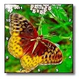 SmudgeArt Butterfly Designs - Greater Fritillary - Wall Clocks