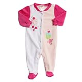 ABSORBA Baby-Girls Newborn Velour Footie
