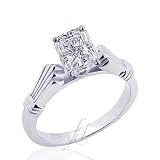 0.50 Ct Radiant Cut Solitaire Diamond Celtic Cathedral Style Engagement Ring SI2