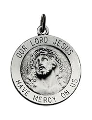18.5 Sterling Silver Rd. Lord Jesus Pend Medal W/ 18 Inch Chain