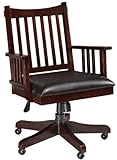 Artisan Office Chair, 43"Hx28"W, DARK OAK