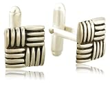 Sterling Silver Woven Cuff Links by Catherine M. Zadeh