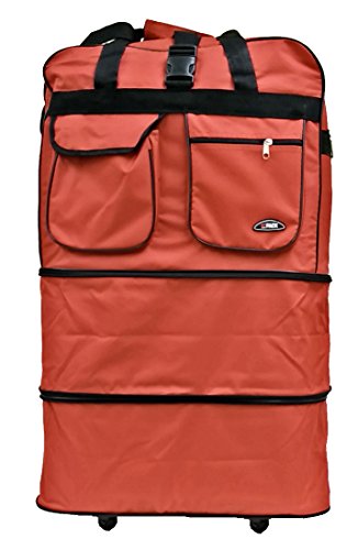 Hipack Travel Rolling Duffle Bag Large (RED Color)