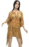 Gorgeous Looking Allover Printed Plus Size Short Cover up Tunic Caftan Kaftan Xmas Christmas Gift