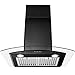 FIREBIRD 30" Black Finish Stainless Steel Wall Mount Push Button Control Kitchen Cooking Range Hood Vent