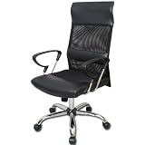 "Berkshire" Executive Leather Mesh Ergonomic Office Chair w/ Lumbar Support
