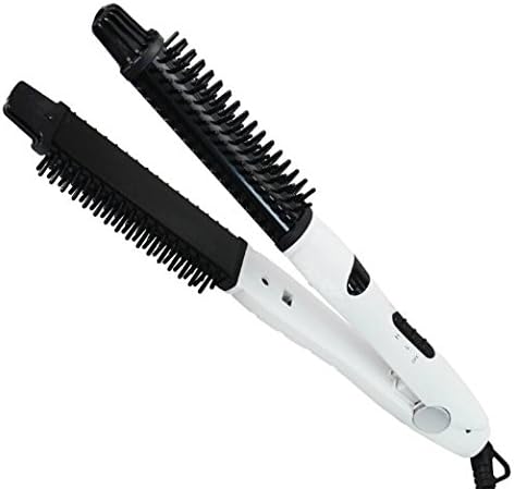 Omger Professional Dual Purpose Ceramic Tourmaline Ionic Flat Iron for hair straight and curls (White)