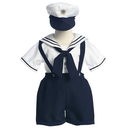 Lito Baby Toddler Boys White Navy Sailor Easter Outift Set 12M-4T