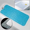 EXTRA LONG BATH MAT BLUE