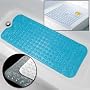 EXTRA LONG BATH MAT BLUE