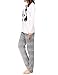 VENTELAN Women's Cute Panda Striped Long Sleeve Sleepwear Pjs Pajama Set Nighty