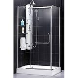 Panorama Small Glass Shower Enclosure Kit with Shower Tray