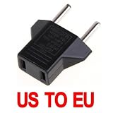 New! USA US to EU Euro Plug Converter Travel Charger Adapter AC Power Plug Adapter