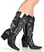 Adult Black Country Cowgirl Womens Cowboy Costume Boots Pleaser Brand Cowboy-126